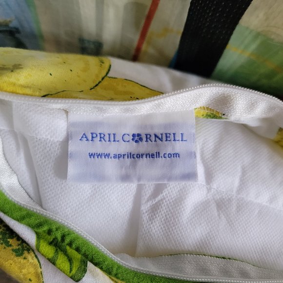 April Cornell Lemon Yellow Decorative Pillow with Zippers 20 x 20 (Quantity 1) - Picture 8 of 10